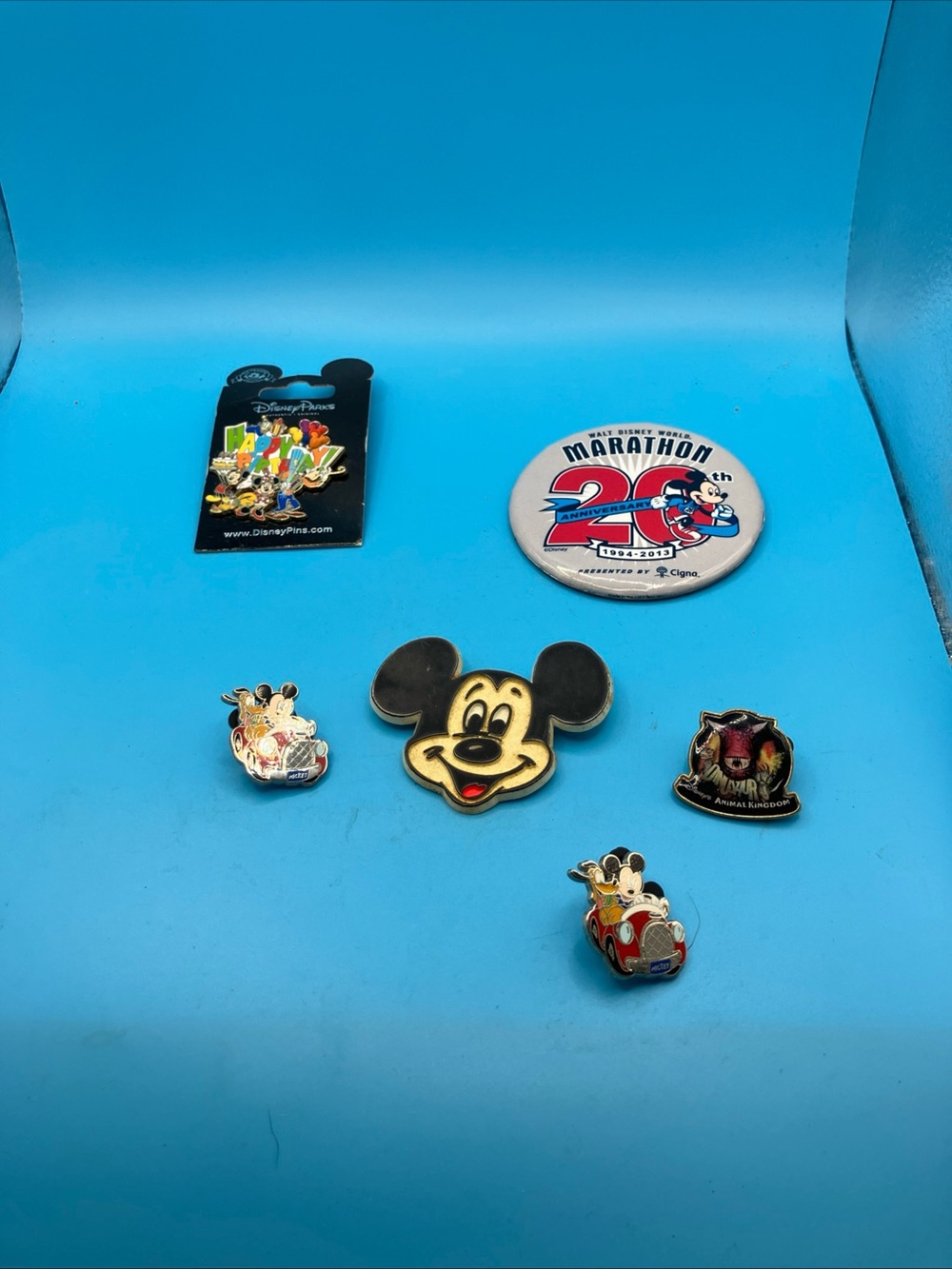 Disney Mickey Mouse Enamel Pin Set - Black, Cream, Red, Blue